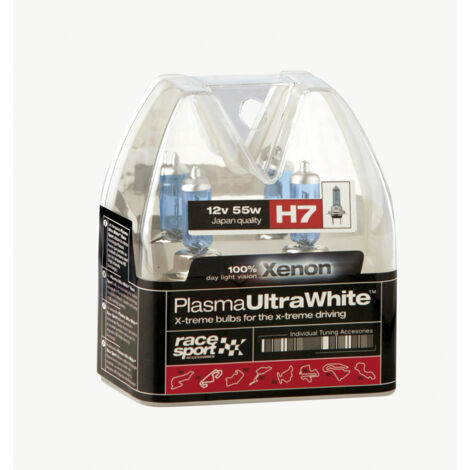 2 Ampoules Plasma Ultra White - H7 12V 55W 4100K - PX26D - Homologuees (1/3)