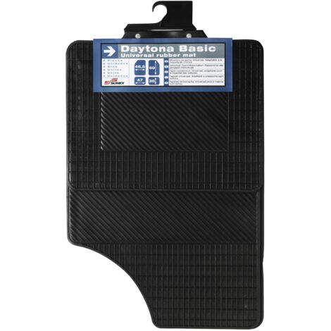 Jeu de 4 Tapis de sol - Daytona Basic - Noir Moquette (1/3)