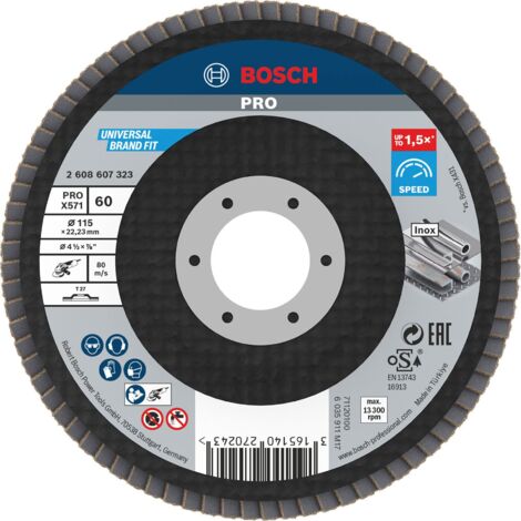 Bosch PRO X571 Disque à lamelles 115 mm G60 - 2608607323 (1/4)