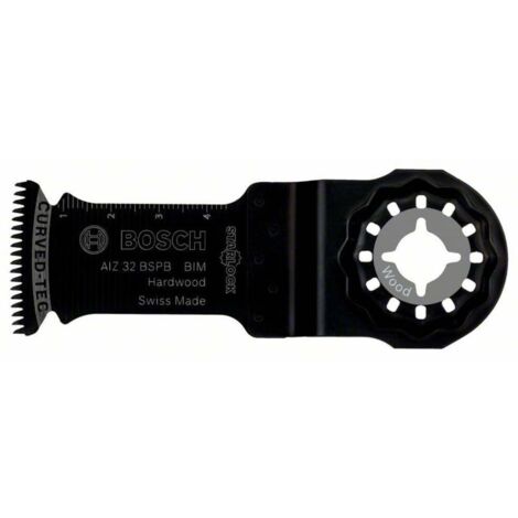 Bosch – Lame plongeante BIM AIZ 32 – Pour bois dur – Bi-métallique – Largeur 32mm – Longueur 50mm – Changement rapide Starlock - WOOD 32 X