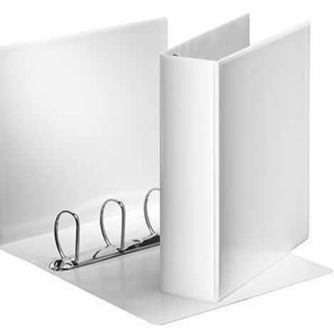 DYMO Classeur personnalisable Essentials A4, 4 anneaux, dos de 86, coloris blanc - Lot de 10 (49706) (1/2)