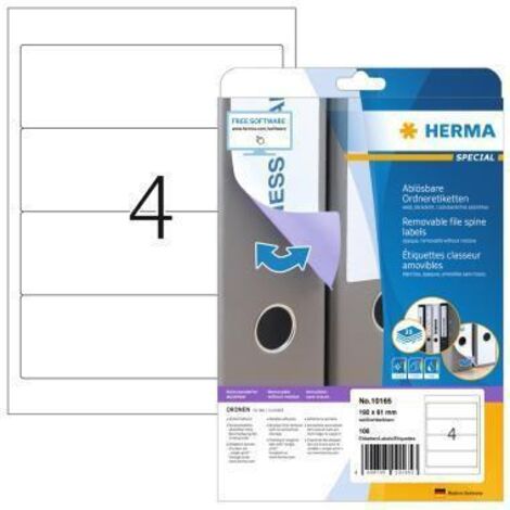 Herma Etiq. classeur amov.192x61 25f. DIN A4 100 pièces 10165 (1/5)