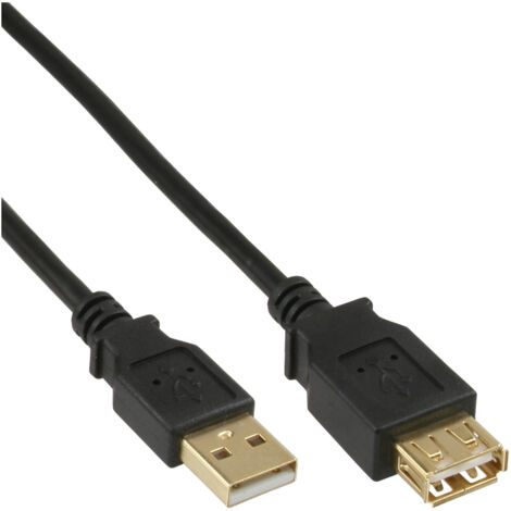 USB 2.0 Verlängerung, vergoldete Kontakte (1/2)