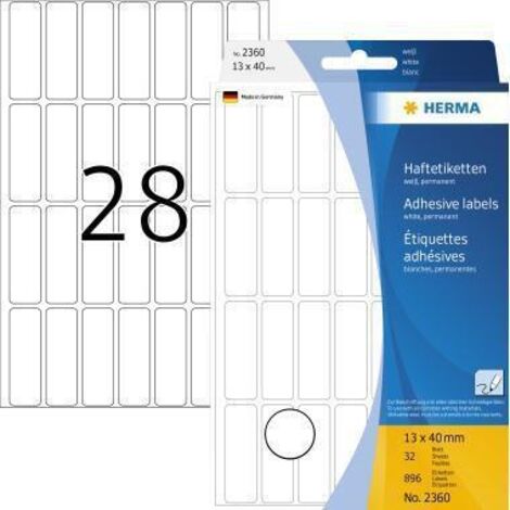 HERMA Vielzwecketikett 2360 13x40mm Papier weiß 896 St./Pack. (1/5)