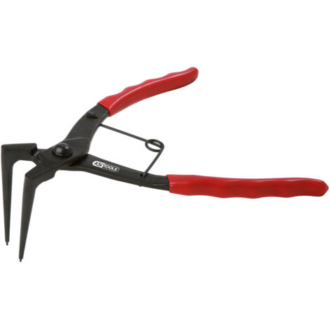 KS Tools - Pince à circlips pointes longues, coudée à 90°, L. 185 mm - 500.1037