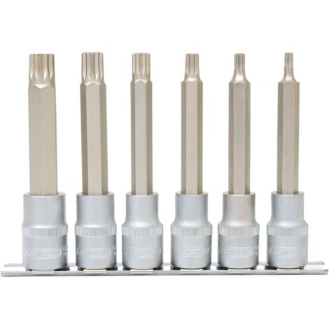 1/2" Jeu de douilles tournevis, XZN, longues, 6 pcs., M5-M14 (1/4)
