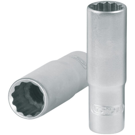Kstools – Douille 1/2' pour bougies 14mm – Acier chromé vanadium – Normes DIN 3124 et ISO 3315 – Système FlankTraction – Longueur 65mm (1/2)