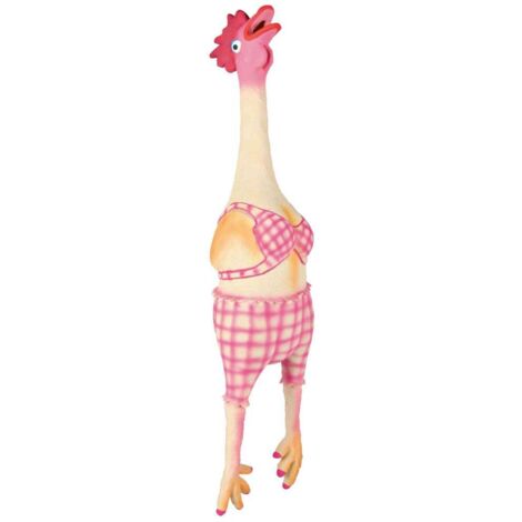 Poule, son original, latex/fibre de polyester 48 cm