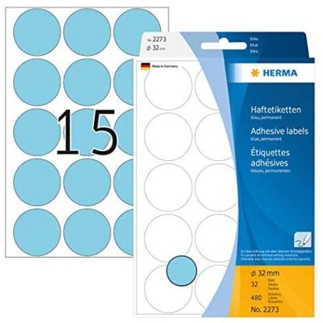 HERMA Markierungspunkt 2273 32mm blau 480 St./Pack. (1/5)