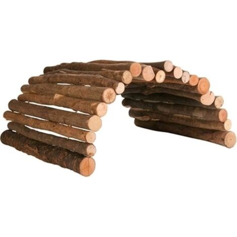 Pont, flexible, cochon d'inde, en bois d'écorce 51 × 30 cm