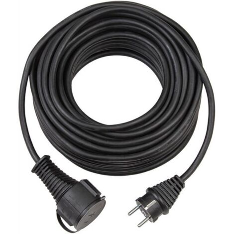 Brennenstuhl – Prise d'extension 5 m – 3 prises mâles/femelles – Câble H05RR-F 3G1.5 mm² – Pour chantiers humides et espaces confinés (1/2)