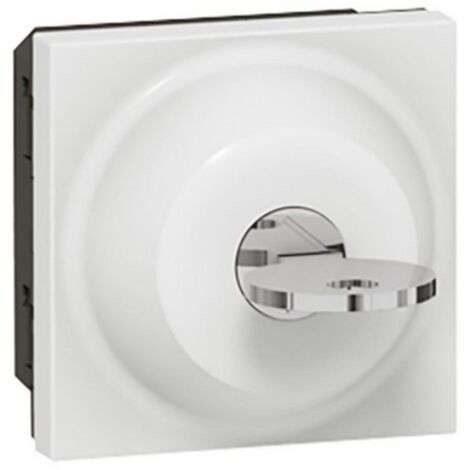 Legrand – Interrupteur à clé Ronis 2 positions Mosaic – Contact inverseur – 6 A – 250 V~ – Extraction clé dans les 2 positions – Installation encastrée ou saillie (1/5)