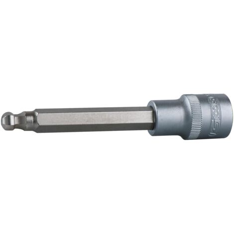 1/2" Douilles tournevis 6 pans intérieur à tête sphérique, longues, 7mm (1/2)