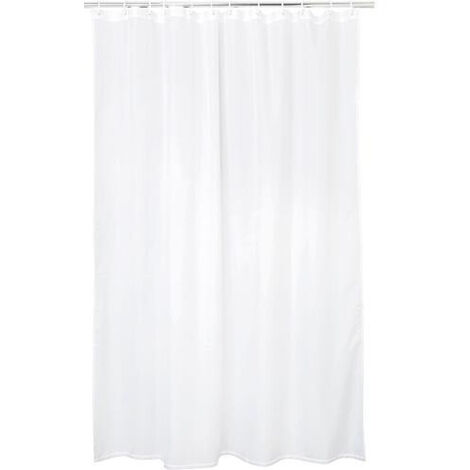 Rideau de douche EGZONA blanc eclatant 2400x1800mm (1/2)