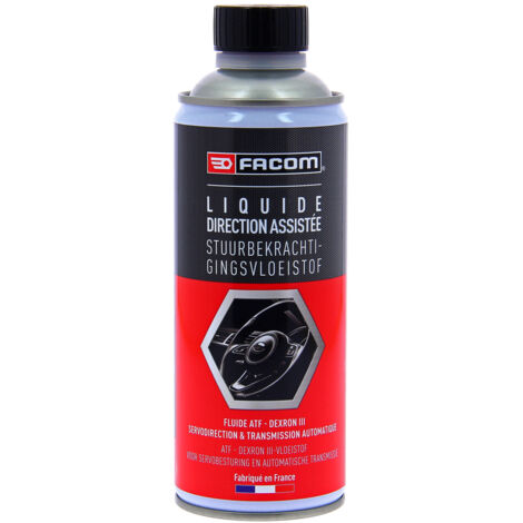 Facom – Fluide hydraulique pour direction assistée 500ml – Limite l’usure et la mousse – Compatible DEXRON II et MERCON – Protection contre la corrosion