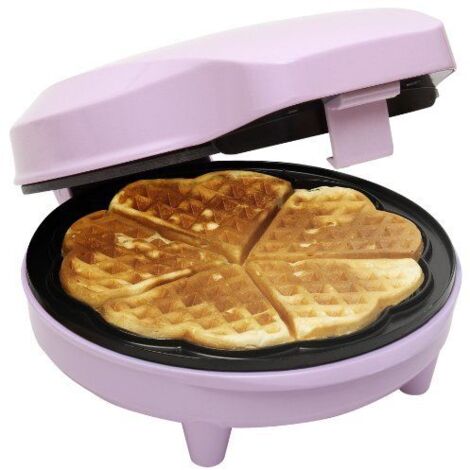 Gaufrier forme de coeur 700w rose - Bestron - asw217 (1/5)