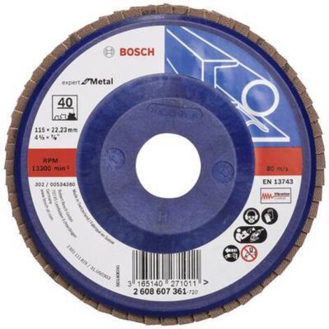 Disque à lamelles Expert for Metal 115 Bosch 22,23 40 plateau droit en plastique - 2608607361 (1/2)