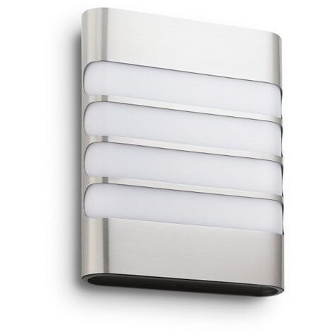 Philips RACCOON Applique murale extérieure LED 1x4W, 20x16x7 - IP44 - Inox (1/4)