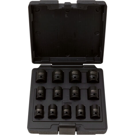 KS Tools - Coffret de 13 douilles à chocs 12 pans 1/2'', 10 à 24 mm - 515.0900