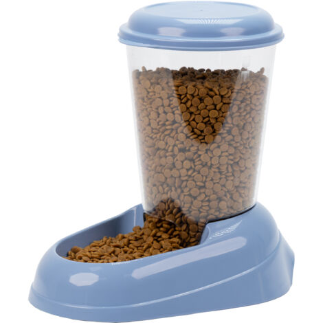 FERPLAST Distributeur croquettes Zenith 3L en plastique - 29,2x20,2x28,8 - Bleu - Chien et chat
