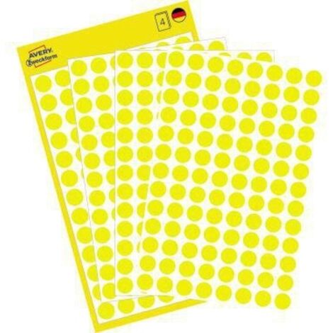 Etiketten 3013 Markierungspunkt Ø8mm gelb 416 Stück (1/4)