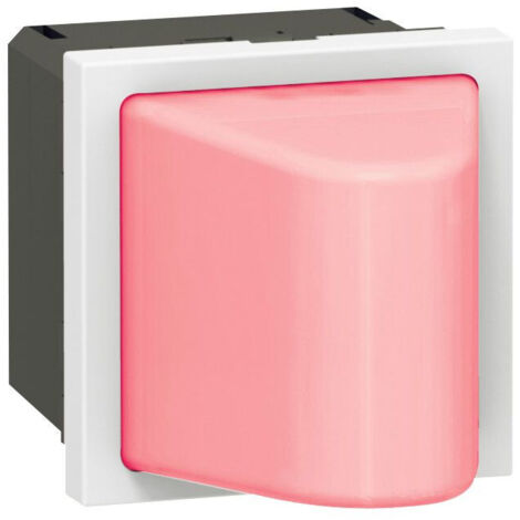 Legrand – Hublot Mosaic 2 modules 230V – Voyant rouge 0,2W ou 1W – Signalisation lumineuse pour couloirs – Installation encastrée ou en saillie