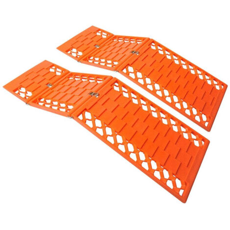 Ensemble de 2 tapis de traction pliables 360835 – Charge max 1500 kg – Système anti-dérapant – Pour surfaces glissantes et marécageuses – Proplus