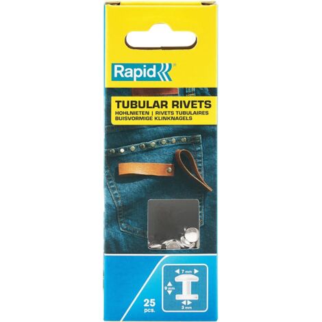 RAPID - Rivets Tubulaires - 379mm, fixation solide entre les matériaux, lien durable - Sachet de 25 - (5000414) (1/5)