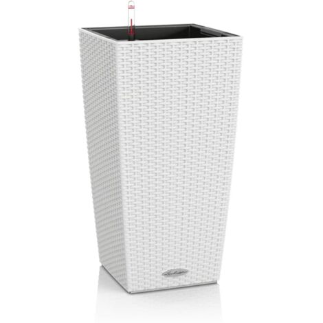 Tendance Cubico pot de l'auto-arrosage Lechuza Cottage 30 Kit complet Blanc (1/5)