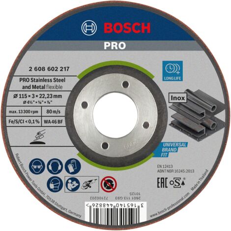Disque abrasif semi-flexible Bosch PRO 115 x 3 x 22,23 mm - 2608602217 (1/4)