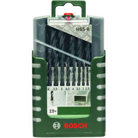 Jeu de forets pour le métal Bosch Accessories HSS 2609255131 19 pièces 1 mm, 1.5 mm, 2 mm, 2.5 mm, 3 (1/4)