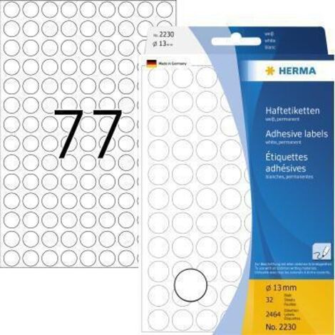 HERMA Markierungspunkt 2230 13mm Papier weiß 2.464 St./Pack. (1/2)