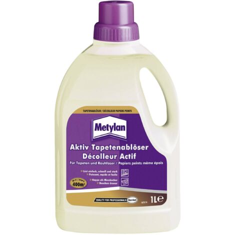 Metylan – Décolleur actif pour papiers peints – Efficace 50% plus rapide – Dosage facile avec indicateur intégré – Formulation concentrée – Contenu 1 l