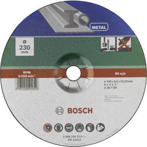Disque de coupe Bosch 2609256313 230 mm épaisseur 3 mm (1/2)