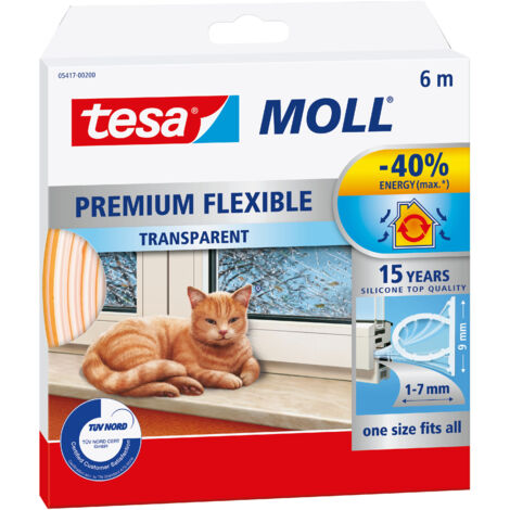 TESA - Joint silicone portes fenêtres 6mx9mmx7mm transparent (1/6)