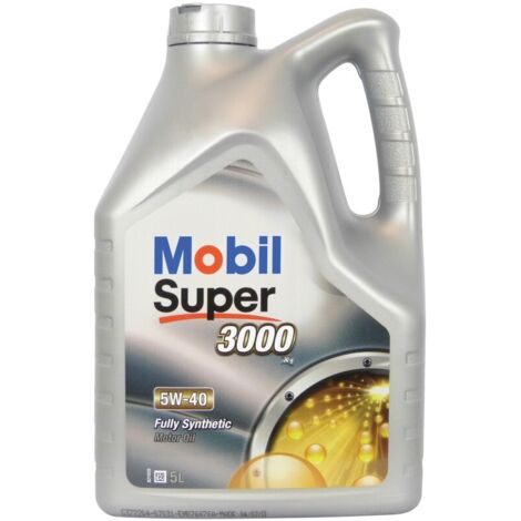 Huile moteur super 3000 X1 5W40-16M16235 (bidon de 5 litres) - Mobil (1/4)