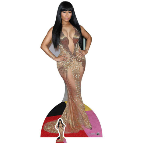 Figurine en carton  Nicky Minaj (robe d'or) 158cm (1/4)
