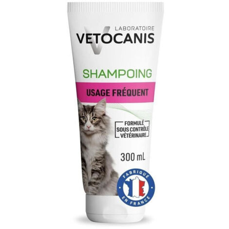 Shampoing pour chat - VETOCANIS - 300 ml - Sans parabènes. Glycérine végétale. Pelage doux et brillant. (1/5)