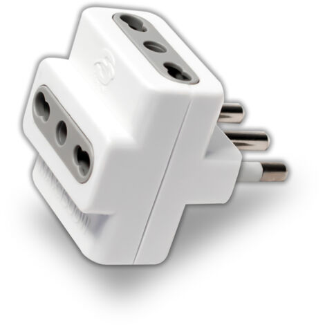 Adaptateur multiprise avec 3 prises 10/16A 2P+E 2P+E Bipass et prise 16A 2P+E Blanc (1/4)