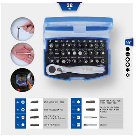 KS Tools - Jeu d'embout avec cliquet porte-embouts, 32 pcs - BT053532 (1/5)
