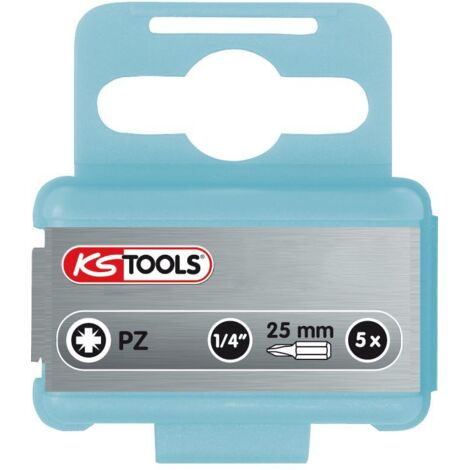 1/4" Embouts EDELSTAHL, pack de 5, 25mm, PZ1 (1/2)