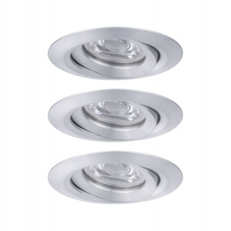 Paulmann 94297 EBL Nova mini Coin Luminaire à LED encastrable jeu de 3 4 W aluminium A671372 (1/5)