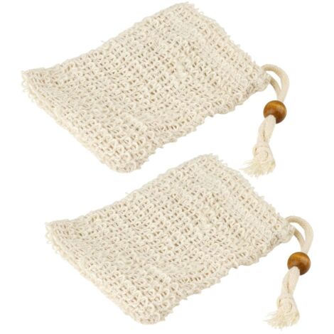 Lot de 2 sacs à savons solides en sisal Fackelmann Tecno (1/5)
