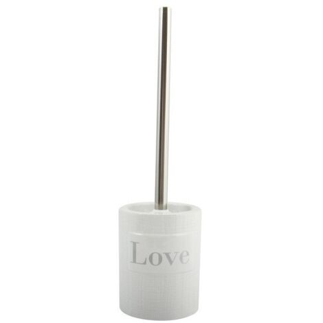 Brosse Wc avec support Céramique LOVE Blanc MSV (1/2)