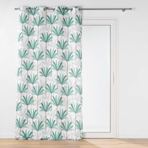 Rideau a oeillets 140 x 260 cm polyester imprimé Oasis (1/4)
