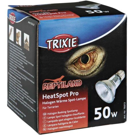 Lampe chauffante halogène - TRIXIE - 65 × 88 mm - 50 W - Argenté - Réflecteur spécial - Durée de vie 2000 heures
