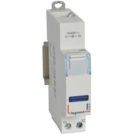 Voyant à LED CX³ simple 110V à 400V bleu 1 module LEGRAND 412929 (1/2)