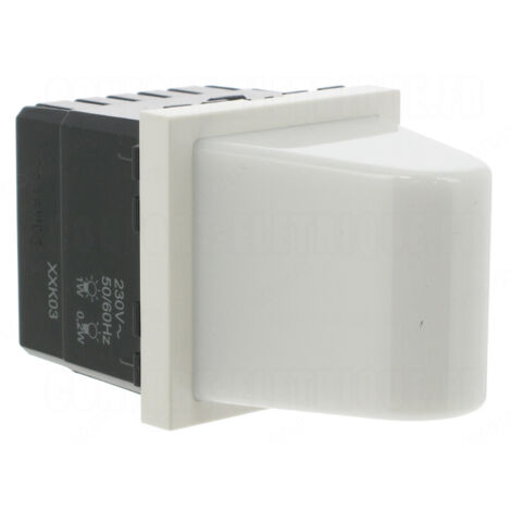 Legrand – Hublot Mosaic 2 modules 230V – Voyant signalisation 0,2W/1W blanc – Installation encastrée ou saillie – 78571