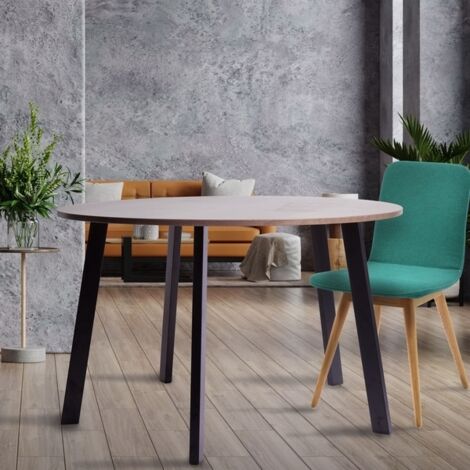 Mottez – Pied de table incliné noir – Tube rectangulaire 60x30mm – Hauteur utile 71 cm – Supporte jusqu'à 80 kg par pied (1/6)