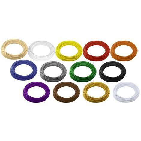 Pack de filaments Renkforce ABS 2.85 mm naturel, noir, blanc, rouge, jaune, bleu, vert, orange, gris, pourpre, marron, (1/2)